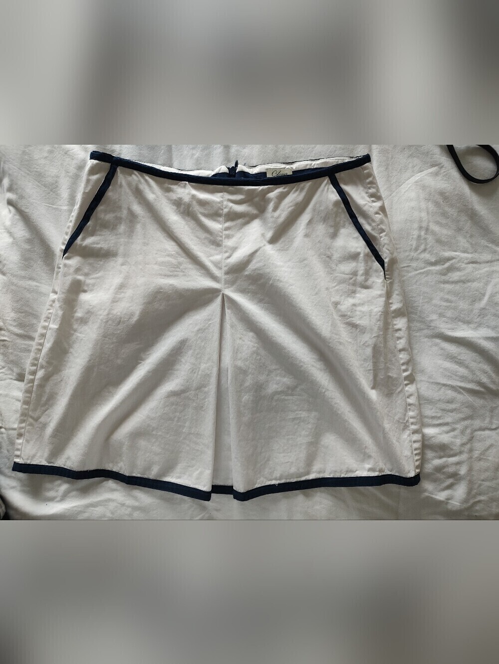 Bobby Jones Clover Women's Golf Skort Pearl with Blue Trim Size 8